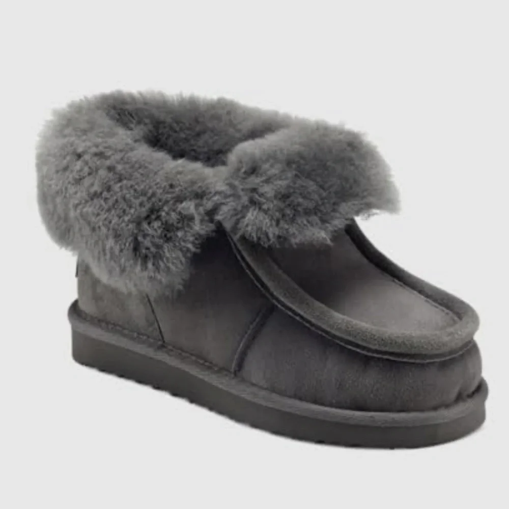 Aerosoles Girl's Mini Alaksa Toasty Boot grey fuzzy size 1 little kid new